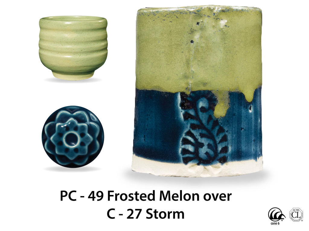 PC-49 Frosted Melon высокотемпературная глазурь Amaco