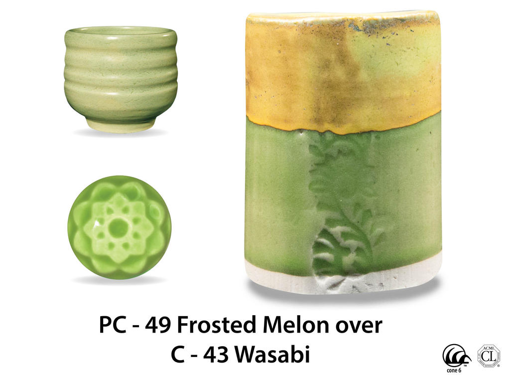 PC-49 Frosted Melon высокотемпературная глазурь Amaco
