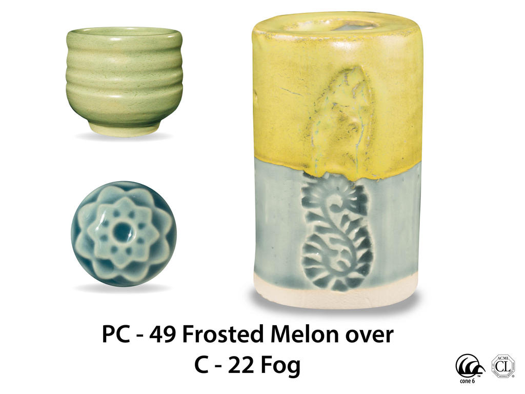 PC-49 Frosted Melon высокотемпературная глазурь Amaco