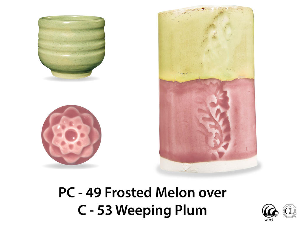 PC-49 Frosted Melon высокотемпературная глазурь Amaco