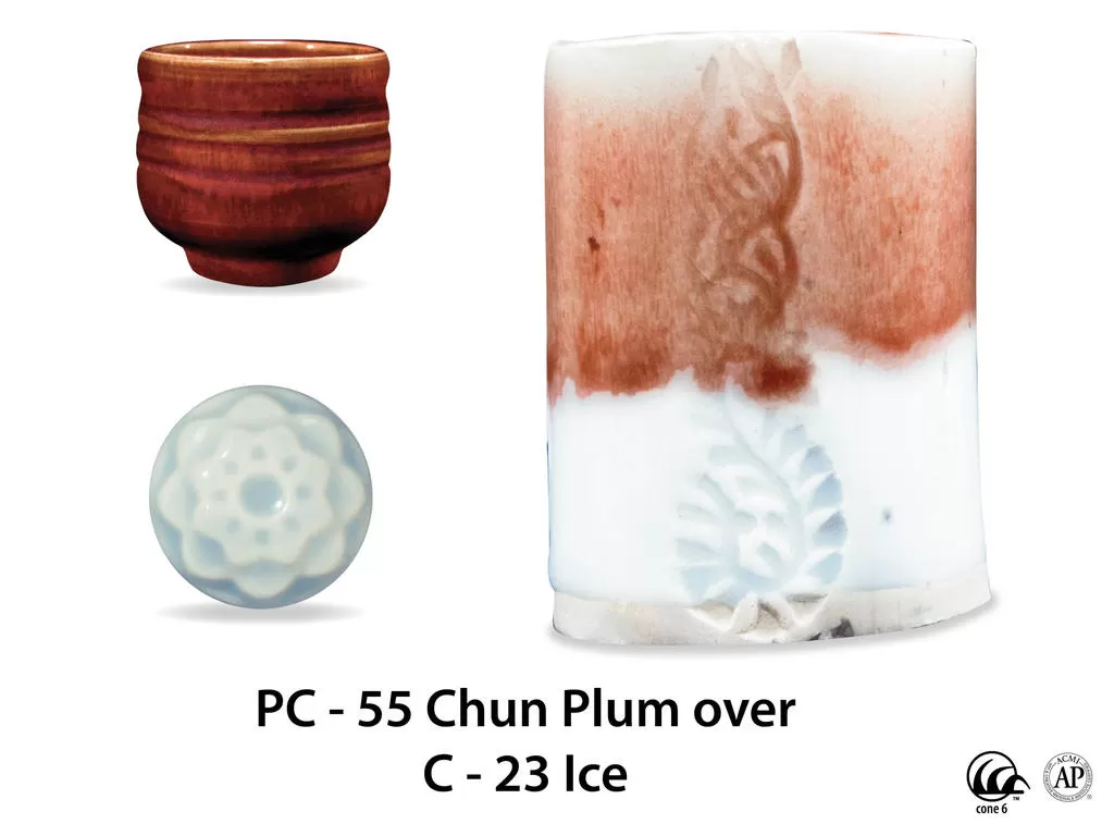 PC-55 Chun Plum высокотемпературная глазурь Amaco
