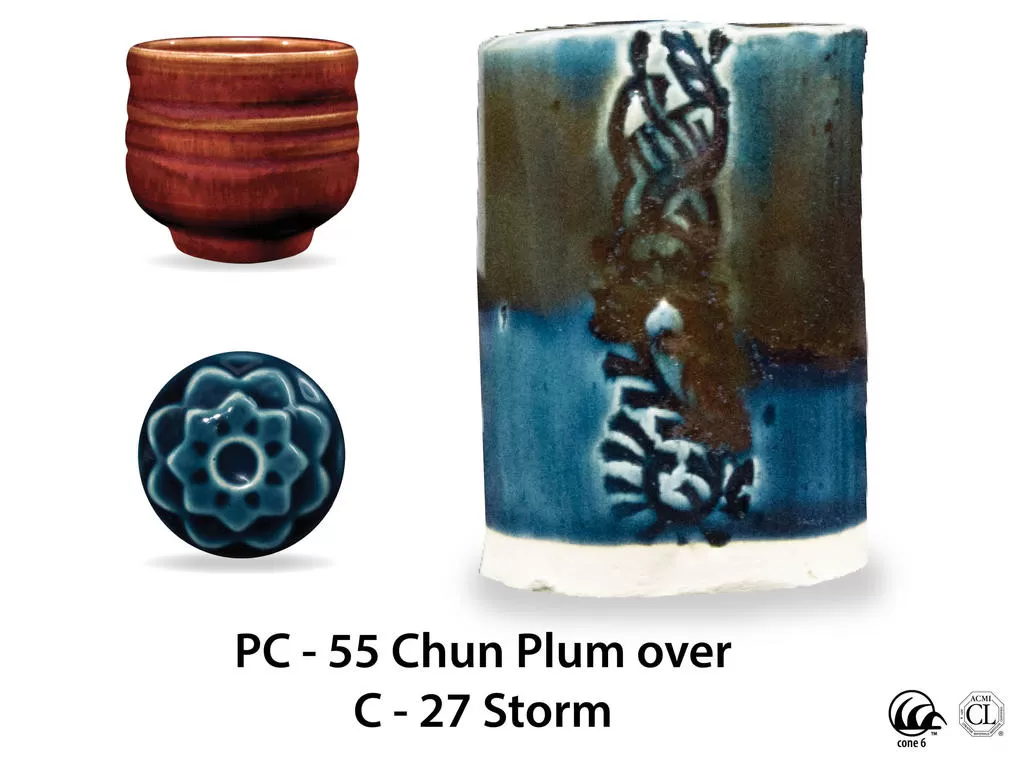 PC-55 Chun Plum высокотемпературная глазурь Amaco
