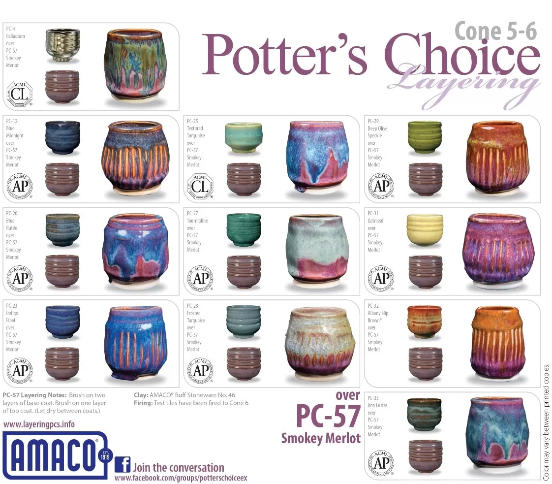 PC-57 Smokey Merlot высокотемпературная глазурь Amaco