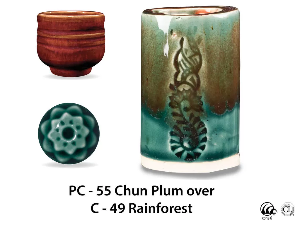 PC-55 Chun Plum высокотемпературная глазурь Amaco