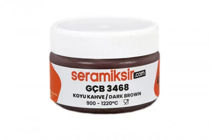 GCB 3468 Темно коричневая подглазурная краска Seramiksir