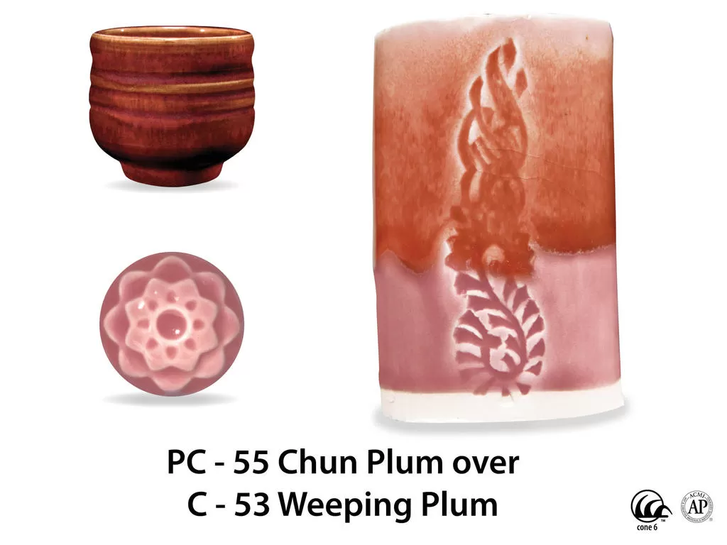 PC-55 Chun Plum высокотемпературная глазурь Amaco