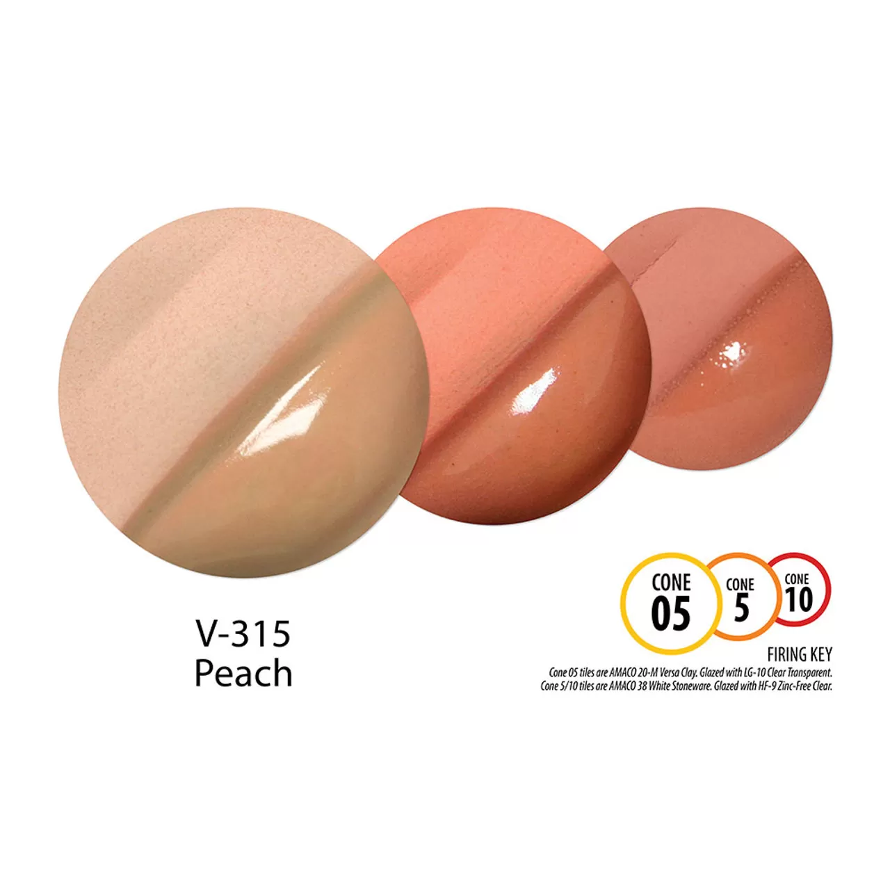 V-315 Peach подглазурная краска Amaco