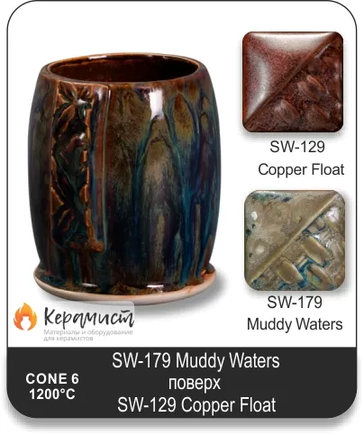 SW-179 Muddy Waters высокотемпературная глазурь Mayco