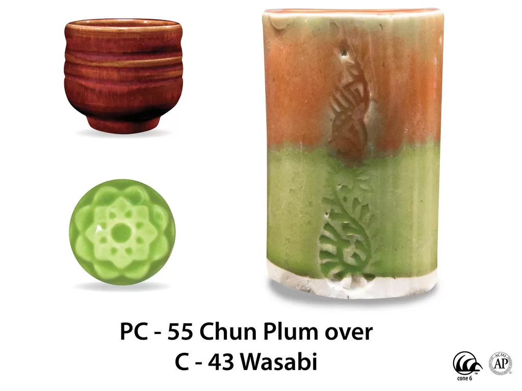 PC-55 Chun Plum высокотемпературная глазурь Amaco