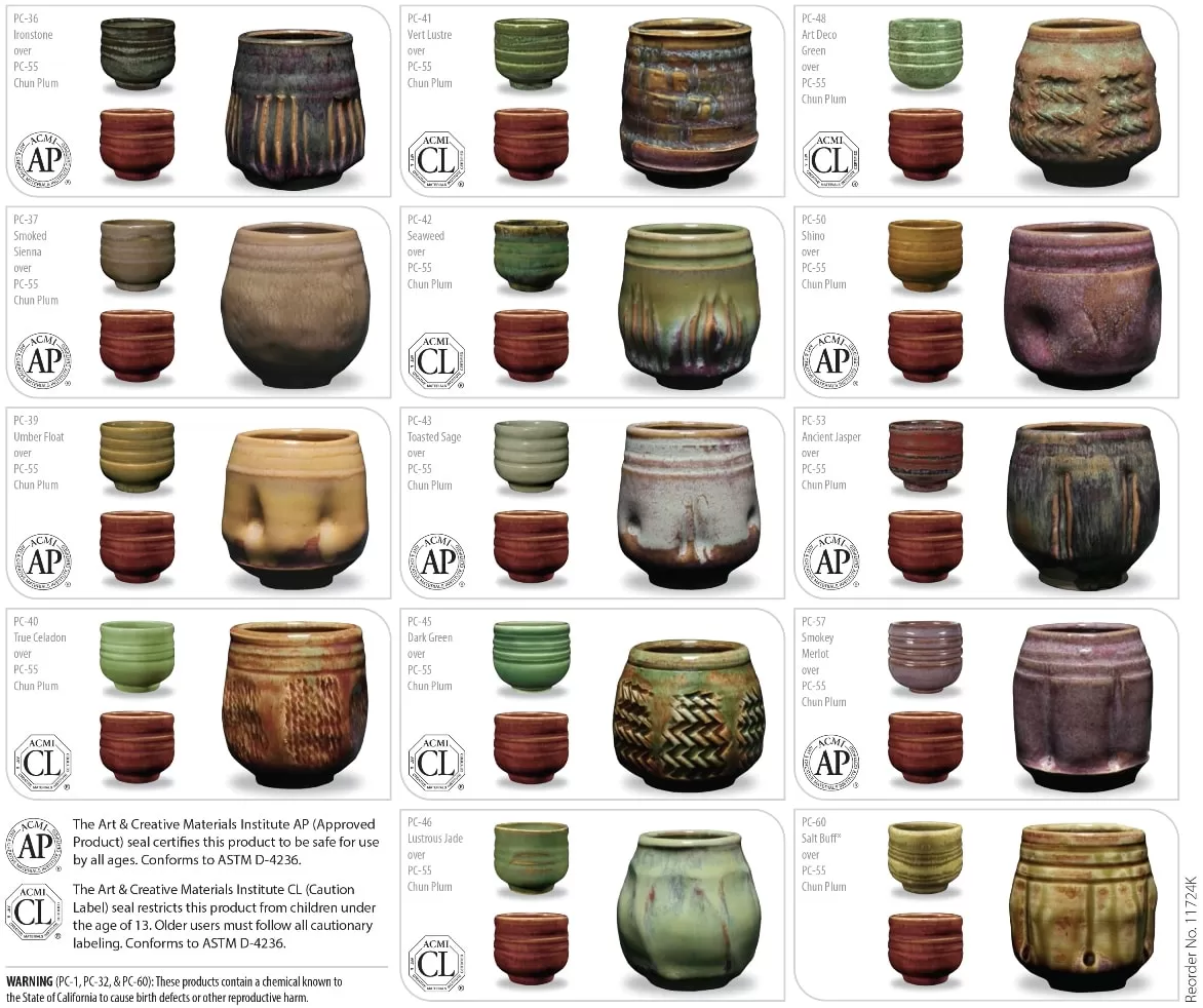 PC-55 Chun Plum высокотемпературная глазурь Amaco