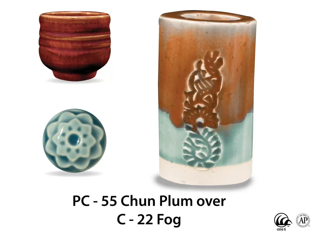 PC-55 Chun Plum высокотемпературная глазурь Amaco