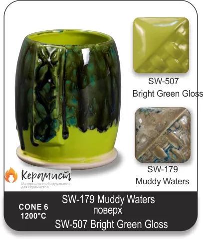 SW-179 Muddy Waters высокотемпературная глазурь Mayco