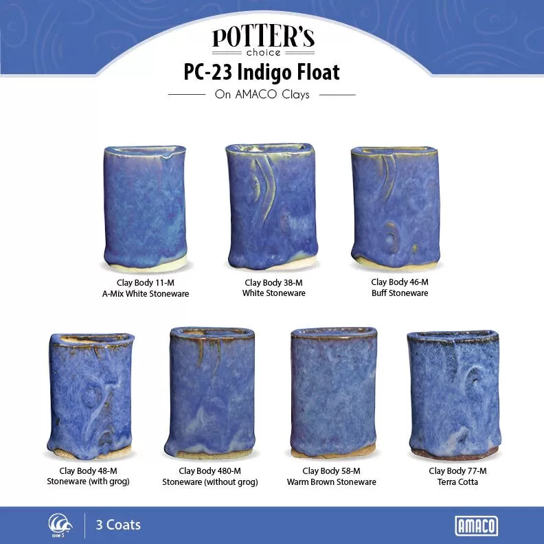 PC-23 Indigo Float высокотемпературная глазурь Amaco