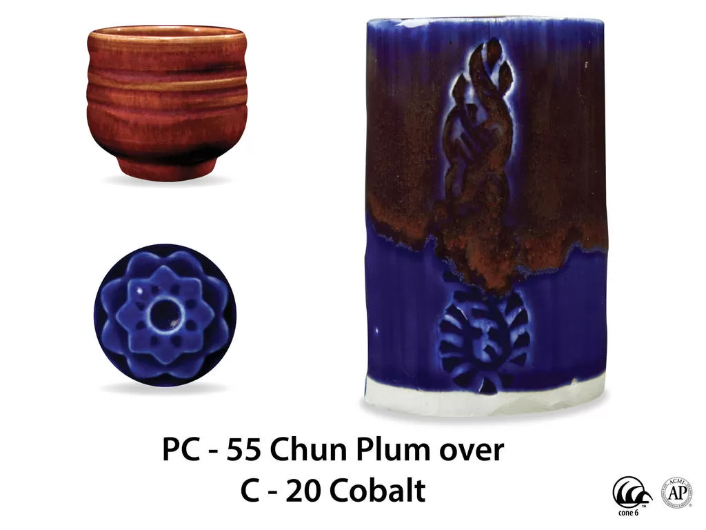 PC-55 Chun Plum высокотемпературная глазурь Amaco