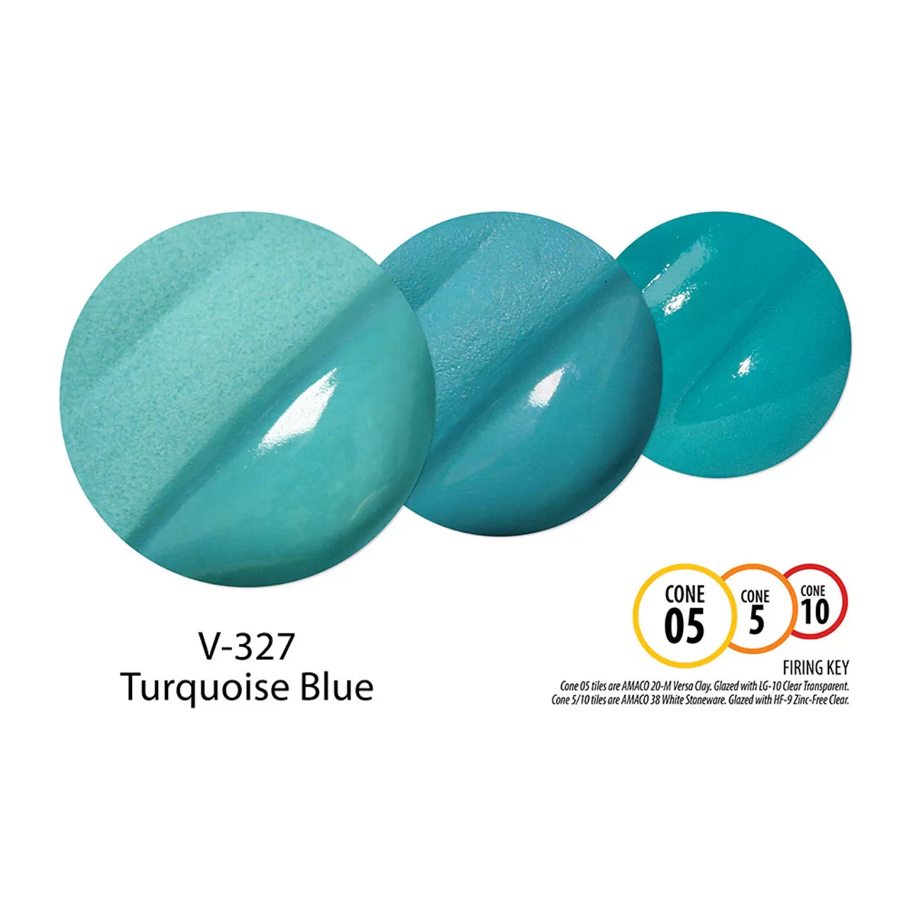V-327 Turquoise Blue подглазурная краска Amaco