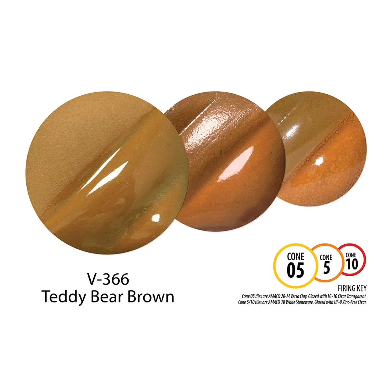 V-366 Teddy Bear Brown подглазурная краска Amaco