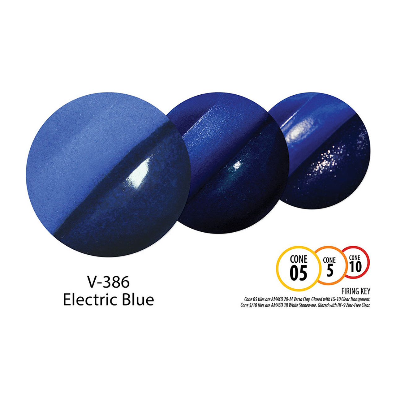 V-386 Electric Blue подглазурная краска Amaco