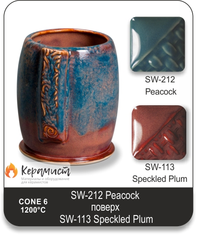 SW-113 Speckled Plum высокотемпературная глазурь Mayco